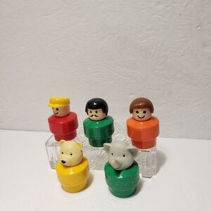 Vintage 90's Set Of 5 Chunky  LITTLE PEOPLE Figures